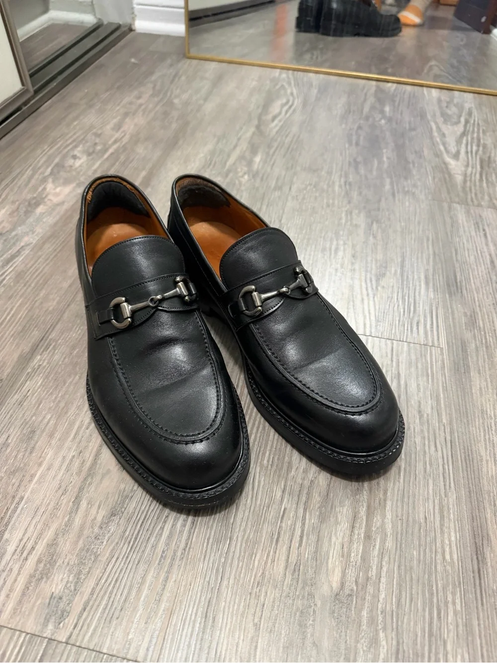 Beckett Simonon Eriksen Black Leather Horsebit Loafers - Men's Size 10